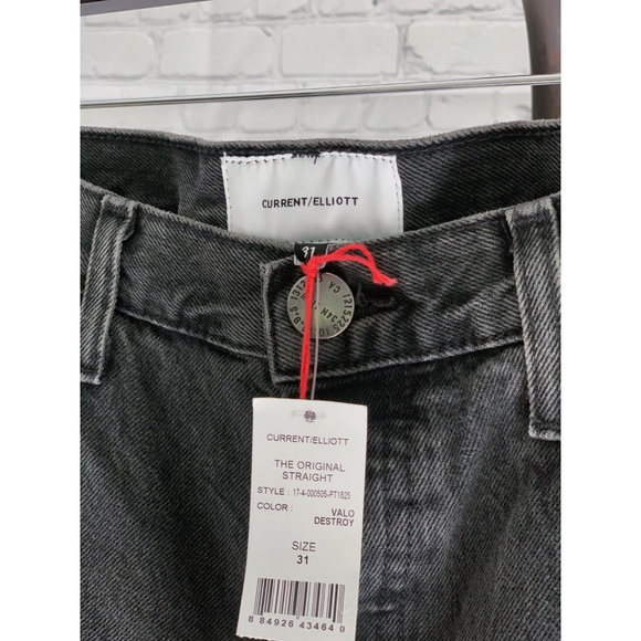 $238 NWT CURRENT/ELLIOTT Original Straight Jeans - Picture 7 of 8